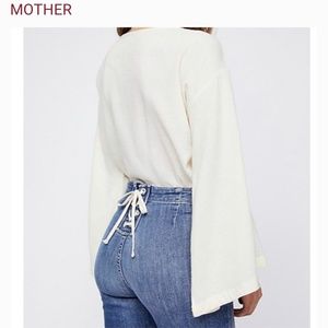 Mother Laced Hustler Flare Ankle Jeans
